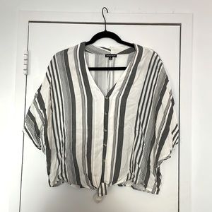 button up v neck shirt